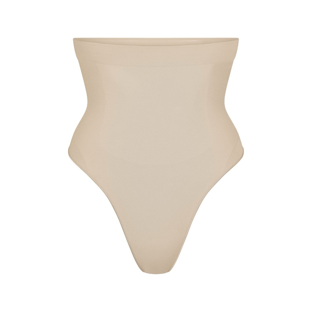 Skims Seamless Sculpt High Waisted Thong Color Sand